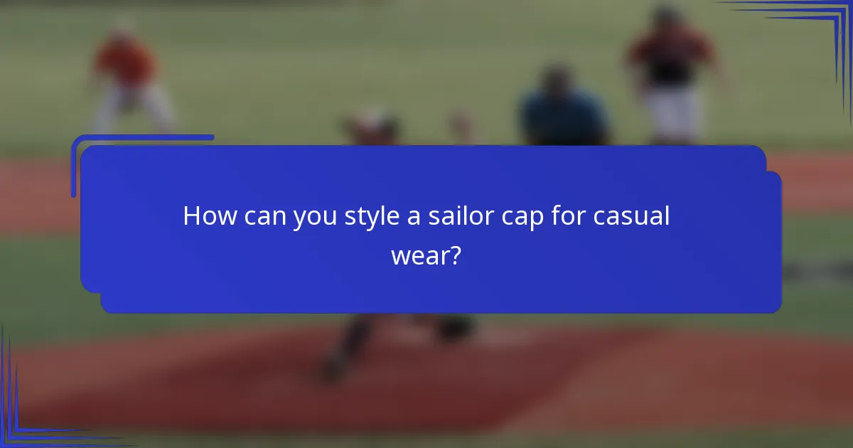 How can you style a sailor cap for casual wear?
