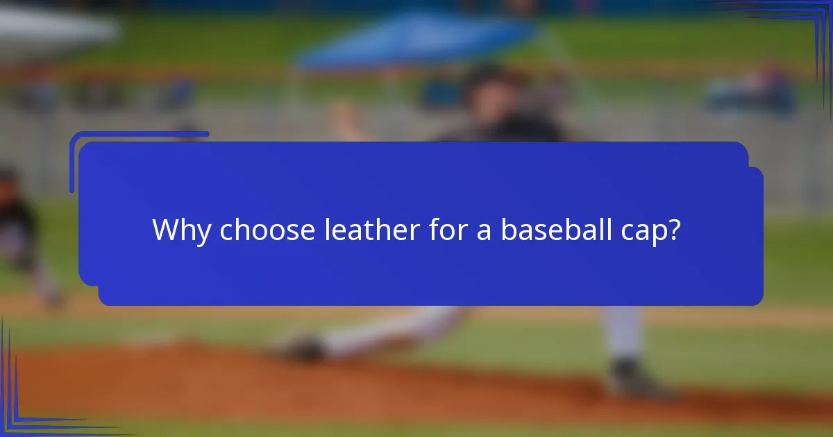 Why choose leather for a baseball cap?